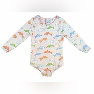 SEED Heritage Baby Girl Long Sleeve Dolphin Print Rashsuit - 18-24M